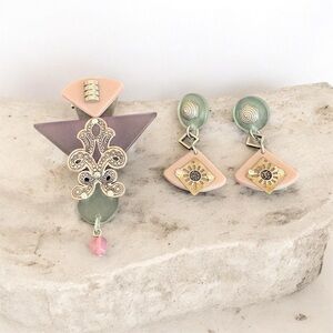 Art Deco Earrings & Brooch Set